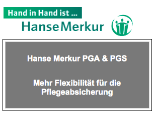 Hanse Merkur - PGA und PGS - neue Pflege Bausteine